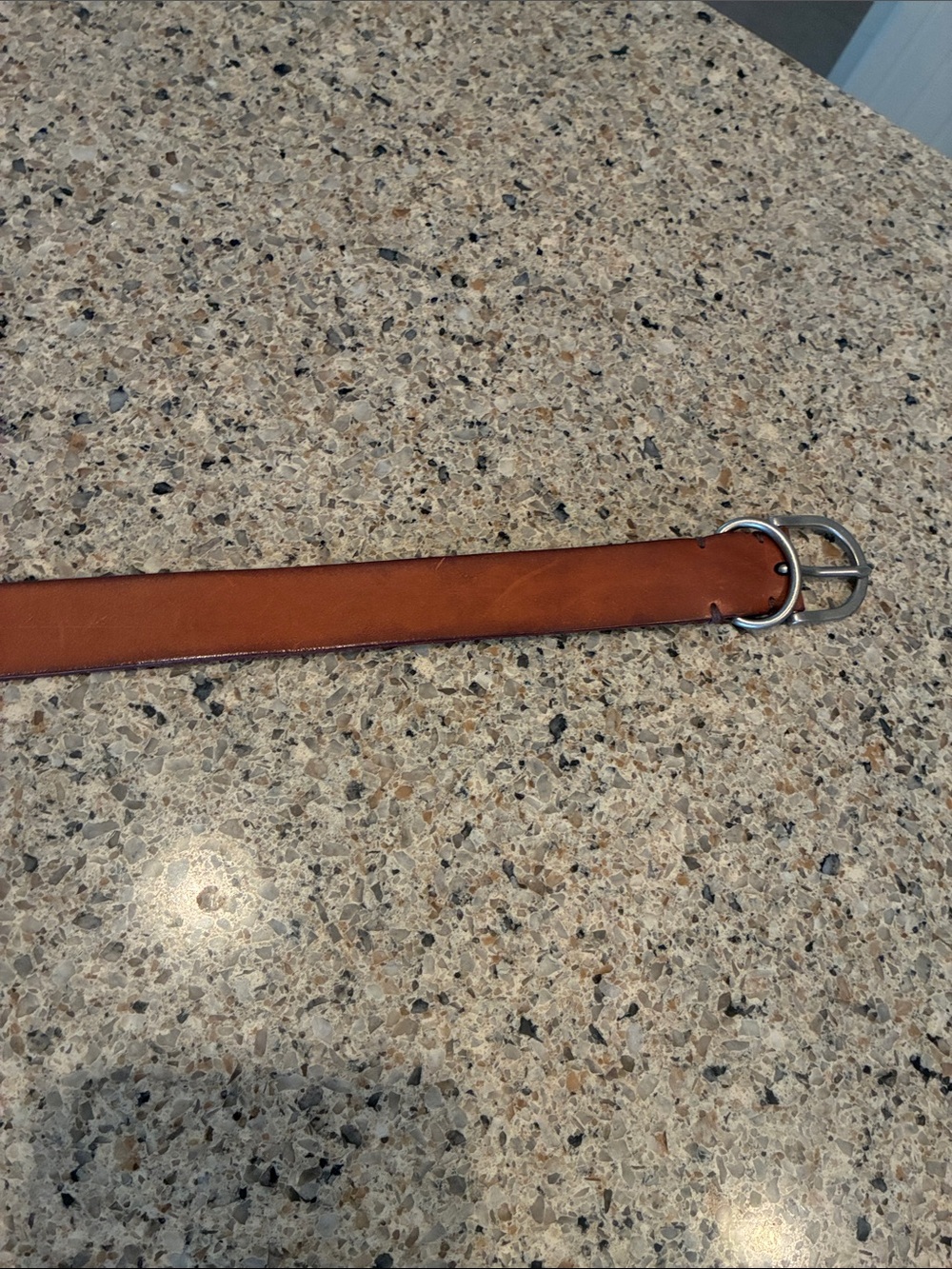 Size Small Vintage Italian Valdarno Leather Double Ring Belt - Picture 5 of 11